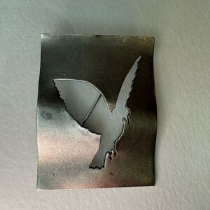 Rene Magritte Vintage Silver Bird Silhouette Brooch